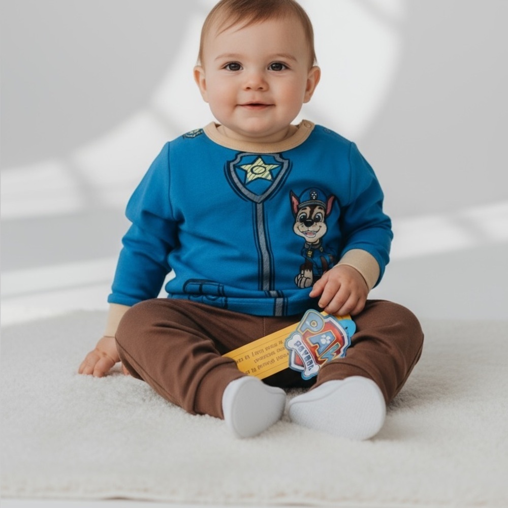 Paw Patrol Kids Pajama Set - Blue and Tan. New with tags.